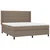 Vidaxl Box spring postelja z vzmetnico LED taupe 160x200 cm blago