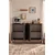 Hanah Home komoda Nota 120, 120 cm, antracit / srebrna
