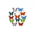 Teddies Metulji 12 kosov plastike 7-8cm