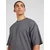 Trendyol Anthracite Basic 100% Cotton Oversize/Wide-Fit Short Sleeve T-Shirt