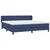 Vidaxl Box spring postelja z vzmetnico modra 200x200 cm blago