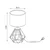 Braytron Podna lampa BRY-F001T-1H-1xE14-BELA