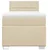 VIDAXL Box spring postelja z vzmetnico krem 100x200 cm blago