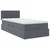 Krevet s od storage s madracem Tamno siva 90 x 190 cm Baršun