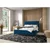 Hom`in OBLAZINJENA POSTELJA 160 cm x 200 cm , tekstil temno modra
