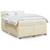 vidaXL vidaXL Box spring postelja z vzmetnico krem 140x200 cm blago, (21309264)