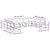 Set vanjskih sofa s jastukom 9 pcs Bijela i svjetlosiva