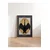 WallXpert uramljena slika 115216, The Black Swan Hilme af Klint, crni labud u zlatnom ovalu, 50 x 70 cm, ram u boji prirodnog drveta