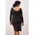 Trendyol Curve Ženska haljina Tbbaw26Ah00092, Crna