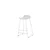 Venture Design Barski stol Wave 42x50x87 cm, bela