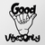 Wallity Zidna dekoracija Good Vibes Only, 52x58 cm, 1.2mm, Crna
