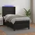 Vidaxl Box spring postelja z vzmetnico LED črn 90x190 cm umetno usnje