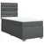 Vidaxl Box spring postelja z vzmetnico temno siva 80x200 cm blago