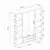 Hanah home Ormar Kale 180x190x52cm Belo-Crni