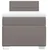 vidaXL Box spring postelja z vzmetnico taupe 90x200 cm blago