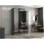 Hanah Home ormar sa reflektujućim staklom Nisa 20627, 135 cm, antracit
