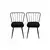 Hanah Home Set 2 trpezarijske stolice Crni