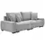Mega Sofa Toledo svetlosiva