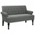 Klupa s naslonom tamno siva 120x62x75,5 cm tkanina