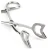Mr. Steel Cube Tongs V Shape Silver