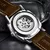 Moška ročna ura Benyar Mechanical Skeleton Silver Brown