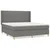 Vidaxl Box spring postelja z vzmetnico temno siva 160x200 cm blago