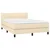 Vidaxl Box spring postelja z vzmetnico LED krem 140x190 cm blago