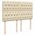 vidaXL Box spring postelja z vzmetnico krem 140x200 cm blago