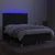 Vidaxl Box spring postelja z vzmetnico LED črna 140x190 cm blago