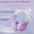 Bluetooth slušalice za decu sa mačjim usima (LED svetla)