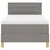 Vidaxl LED Box Spring Postelja z LED trakami Taupe 90 x 190 cm blago