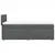 Vidaxl Box spring postelja z vzmetnico temno siva 100x200 cm blago