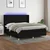 Vidaxl Box spring postelja z vzmetnico LED črna 180x200 cm blago