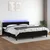 Vidaxl Box spring postelja z vzmetnico LED črna 200x200 cm blago