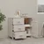 vidaXL Komoda bela 90x40x80 cm trdna borovina