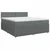 vidaXL Postelja boxspring z vzmetnico Temno siva 140 x 200 cm Blago