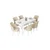 Hanah Home Set Trpezarijski sto i 6 stolica Nef, Krem-beli