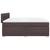 Vidaxl Box spring postelja z vzmetnico temno rjava 180x200 cm blago