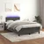 vidaXL Box spring postelja z vzmetnico LED temno siva 120x190 cm žamet