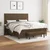 Vidaxl Box spring postelja z vzmetnico temno rjava 180x200 cm blago
