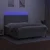 Vidaxl Box spring postelja z vzmetnico LED sv. siva 160x200 cm blago