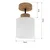 BRILAGI - LED plafonski luster RETRO GLASS 1xE27/60W/230V prečnik 10 cm hrast/bela