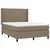 Vidaxl Box spring postelja z vzmetnico LED taupe 140x200 cm blago