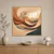 WallXpert uramljena slika na platnu Cc-K-Ah-1006, stilizovani pejzaž sa drvećem i suncem u toplim tonovima, 60 x 60 cm
