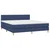 vidaXL vidaXL Box spring postelja z vzmetnico LED modra 160x200 cm blago, (20902482)