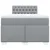 vidaXL Box spring postelja z vzmetnico svetlo siva 120x200 cm blago