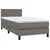 Vidaxl Box spring postelja z vzmetnico siv 90x190 cm umetno usnje