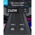 USB tip-C kabl za super brzo punjenje M/M, 1.8m, 240W/480Mbps, Pleteni, Crni