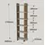 Hanah Home Polica 46,8x170x21,7cm Orah