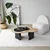 Hanah Home Klub sto Melted, 105x35x65 cm, Bež-crni
